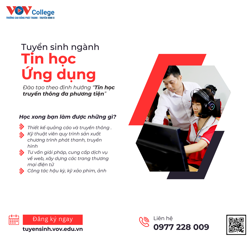Ngành Tin học ứng dụng theo hướng tin học truyền thông đa phương tiện tại vov college