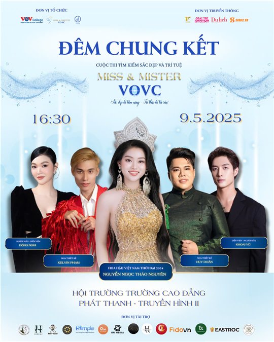 CÙNG ỦNG HỘ SỰ KIỆN THỰC TẬP CỦA SINH VIÊN K23 NGÀNH QUAN HỆ CÔNG CHÚNG: ĐÊM CHUNG KẾT “MISS & MISTER VOVC 2025”